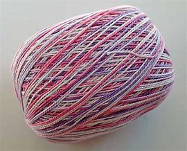 Circulo Yarns Anne 9954 Variegated Purple, Pink, and White 100% Mercerized Cotton